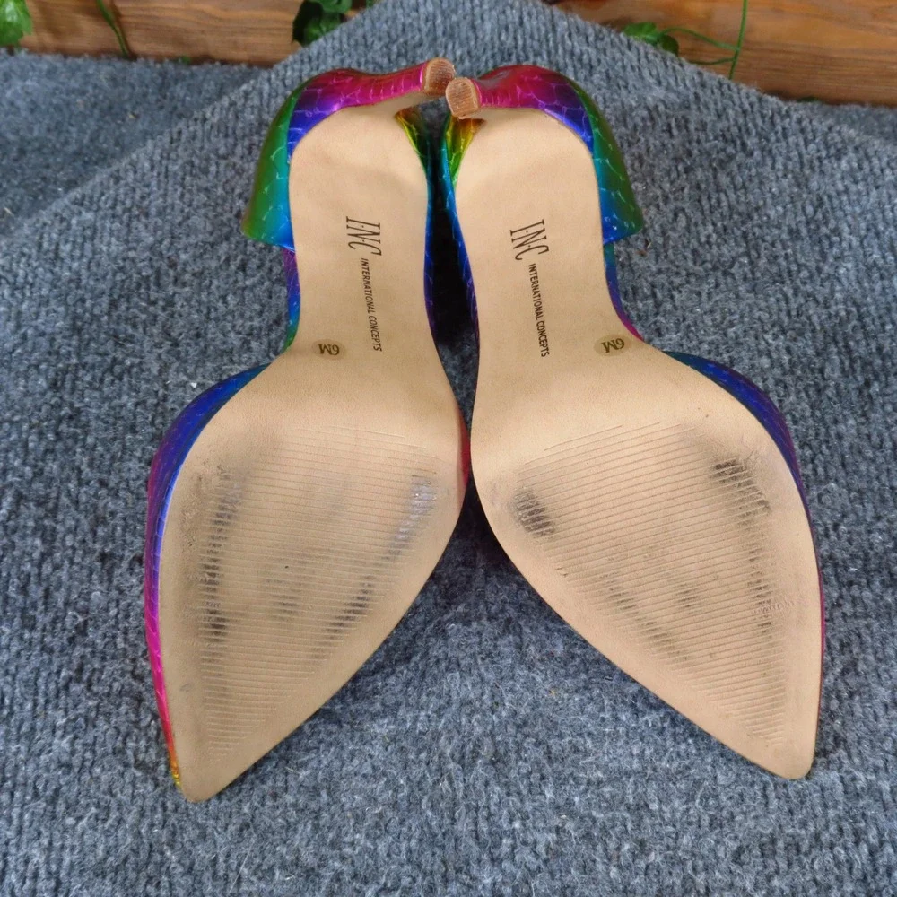 INC International Concepts Kenjay Womens Pump Size 6 Party Rainbow Metallic